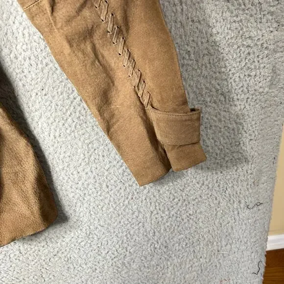 Marcelle Renee Leather‎ Suede Jacket Womens M Brown Long Sleeve Full Zip READ - Picture 6 of 16